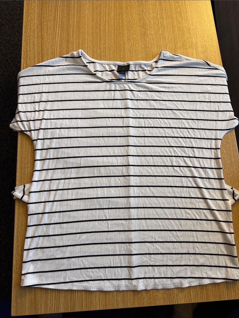 Classic White & Black Striped Women's Tee